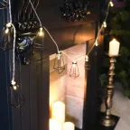 Гирлянда светодиодная Кристаллы черные 10 LED, 1,5 м, прозрачный ПВХ, теплый белый свет свечения, 2хАА (батарейки не в компл.) | 304-017 | NEON-NIGHT