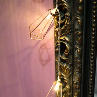 Гирлянда светодиодная Кристаллы бронзовые 10 LED, 1,5 м, прозрач. ПВХ, теплый белый свет свечения, 2хАА (батарейки не в компл.) | 304-019 | NEON-NIGHT