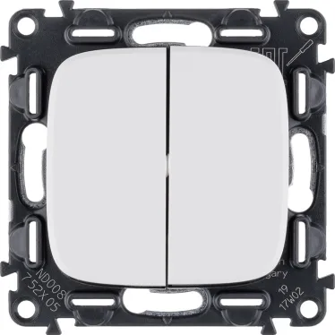 Valena ALLURE DIY Белый Выключатель 2-х клавишный 10А 250В | 752705 | Legrand