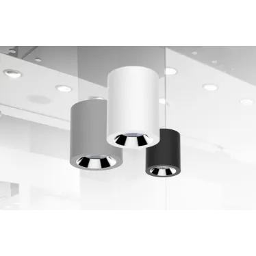 Светильник светодиодный DL-02 Tube накладной 125*135 18W 3000K 35° RAL9005 черный муар | V1-R0-T0113-20000-2001830 | VARTON