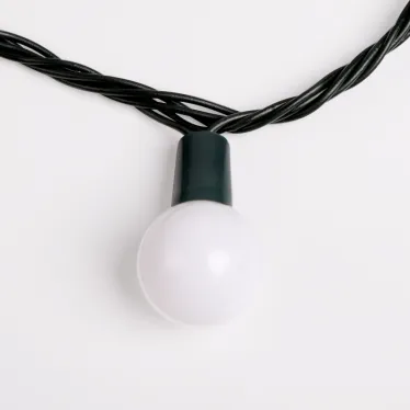 Гирлянда "Мультишарики" Ø25 мм 5м, темно-зеленый ПВХ, 25 диодов, цвет Белый | 303-555 | NEON-NIGHT