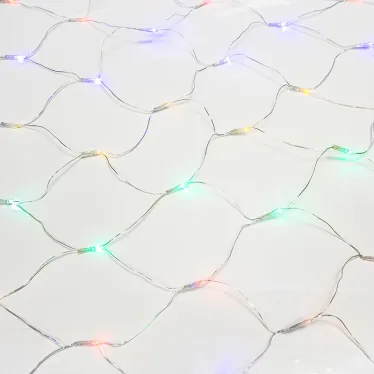 Гирлянда "Сеть" 1,8х1,5м, прозрачный ПВХ, 180 LED Мультиколор | 215-139 | NEON-NIGHT