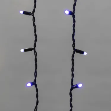 Гирлянда Айсикл (бахрома) светодиодный, 4,0 х 0,6 м, с эффектом мерцания, черный провод "КАУЧУК", 230 В, диоды синие, | 255-233 | NEON-NIGHT