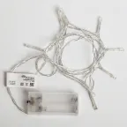 Гирлянда светодиодная универсальная 10 LED, 1,2 метра, прозрачный ПВХ, теплое белое свечение, батарейки 2хАА | 303-073 | NEON-NIGHT