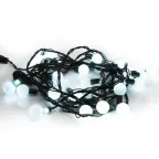 Гирлянда "Мультишарики" Ø25 мм 5м, темно-зеленый ПВХ, 25 диодов, цвет Белый | 303-555 | NEON-NIGHT