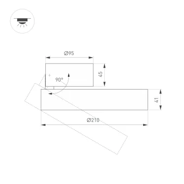 Светильник SP-RONDO-FLAP-R210-20W Warm3000 (WH, 110 deg) | 028167 | Arlight