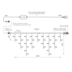 Светодиодная гирлянда ARD-EDGE-CLASSIC-2400x600-CLEAR-88LED-MILK-STD White (230V, 6W) (Ardecoled, IP65) | 034103 | Arlight