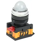 Лампа AL-22 сигнальная белая с подсветкой неон 240В