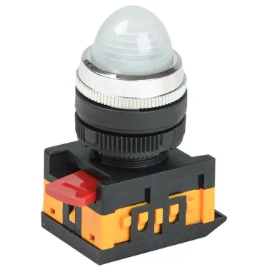 Лампа AL-22 сигнальная белая с подсветкой неон 240В