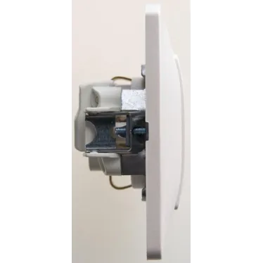 Розетка GLOSSA с заземлением перламутр в сборе