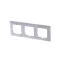 BASIC 55 Рамка 3 поста с декоративной вставкой белая