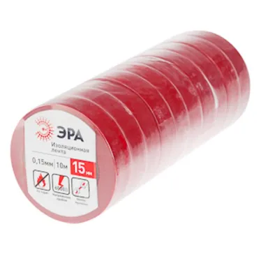 Изолента ПВХ 15мм*10м красная (10/500/16000)
