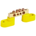 Шина PE земля на двух угловых изоляторах ШНИ-6х9-4-У2-Ж