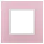 Рамка на 1 пост, стекло, Эра Elegance, розовый+бел, 14-5101-30