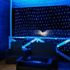 Гирлянда "Сеть" 2,5х2,5м, черный ПВХ, 432 LED Белые/Синие | 215-032 | NEON-NIGHT