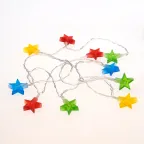 Гирлянда светодиодная Звездочки 1,5 м, 10 LED, прозрачный ПВХ, цвет свечения мультиколор, 2 х АА (батарейки не в комплекте) | 303-090 | NEON-NIGHT