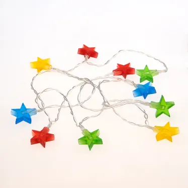Гирлянда светодиодная Звездочки 1,5 м, 10 LED, прозрачный ПВХ, цвет свечения мультиколор, 2 х АА (батарейки не в комплекте) | 303-090 | NEON-NIGHT