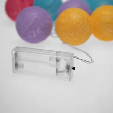 Тайские фонарики Фейерверк 1,5 м, прозрачный ПВХ, 10 LED, теплый белый, питание 2 х АА (батарейки не в комплекте) | 303-099 | NEON-NIGHT