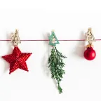 Деревянные прищепки Новогодняя ель 14,5x4,5x1,6 cм, 6 шт, | 504-031 | NEON-NIGHT