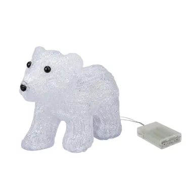 Акриловая светодиодная фигура "Медвежонок" 24х11х18 см, 4,5 В, 3 батарейки AA (не входят в комплект), 16 светодиодов, | 513-312 | NEON-NIGHT