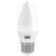Лампа светодиодная LED 5Вт Е27 220В 3000К C35 свеча | LLE-C35-5-230-30-E27 | IEK