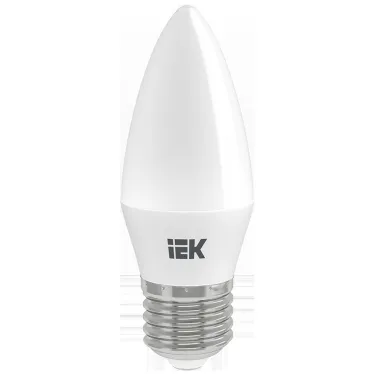 Лампа светодиодная LED 5Вт Е27 220В 3000К C35 свеча | LLE-C35-5-230-30-E27 | IEK