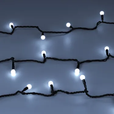 Светодиодная гирлянда ARD-BALL-CLASSIC-D13-10000-BLACK-100LED WHITE (230V, 7W) | 025571 | Arlight