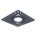 Светильник точечный встраиваемый Backlight BL126 Квадрат. Черный, Gu5.3, 3W, LED 4000K | BL126 | Gauss