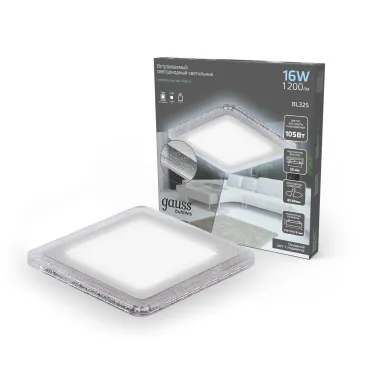 Светильник светодиодный Bubbles BL325 Квадр. 12+4W LED 4000K 1200лм192x192мм O160 1/20 | BL325 |Gauss