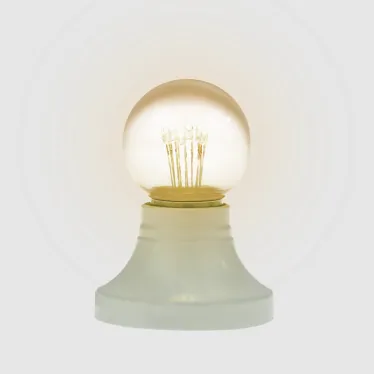 Лампа шар e27 6 LED  Ø45мм - ТЕПЛЫЙ БЕЛЫЙ, прозрачная колба, эффект лампы накаливания | 405-126 | NEON-NIGHT