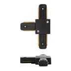 Коннектор для однофазного шинопровода T-образный черный | 612-012 | Rexant