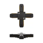 Коннектор для однофазного шинопровода X-образный черный | 612-013 | Rexant