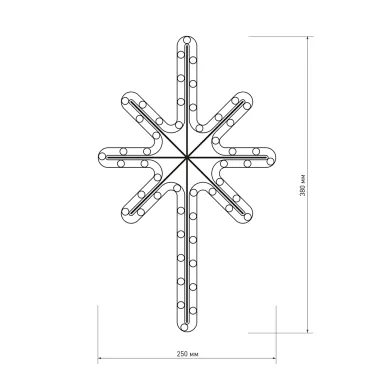 Фигура ARD-STAR-M2-380x250-36LED Warm (230V, 2.5W) | 025313 | Arlight