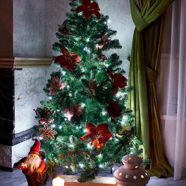 Гирлянда «Твинкл-Лайт» 20 м, темно-зеленый ПВХ, 160 LED, цвет белый | 303-115 | NEON-NIGHT