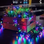 Гирлянда «Кластер LED» 3 м, темно-зеленый ПВХ IP20, 288 диодов, цвет мультиколор | 303-629 | NEON-NIGHT