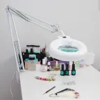 Лупа на струбцине , круглая, 5D, с подсветкой, белая | 31-0011 | REXANT