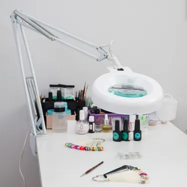 Лупа на струбцине , круглая, 5D, с подсветкой, белая | 31-0011 | REXANT