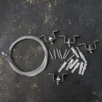 Комплект подвесных крепежей для светодиодных панелей № 1 (Трос, Винт самонарезающий, Дюбель пластмассовый,Кронштейн) | 606-301 | Rexant