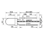 Светодиод ARL-3514EGW/3L (anode) | 010710 | Arlight