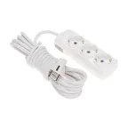 Удлинитель PREMIUM 3 гнезда, 5м, 3х1,5мм², с/з, белый | 13-4102 | REXANT