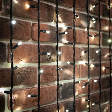 Гирлянда "Светодиодный Дождь" 2х6м, эффект водопада, черный провод, 230 В, диоды БЕЛЫЕ, 1500 LED | 235-265 | NEON-NIGHT