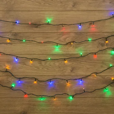 Гирлянда "Твинкл Лайт" 15 м, темно-зеленый ПВХ, 120 LED, цвет мультиколор | 303-059 | NEON-NIGHT