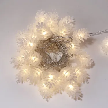 Гирлянда светодиодная Шишки 5 м, 30 LED, прозрачный ПВХ с контроллером, цвет свечения теплый белый | 303-069 | NEON-NIGHT