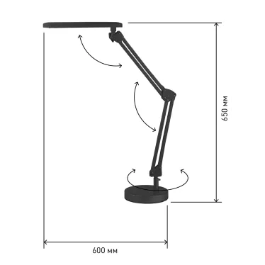 Светильник настольный на основании/струбцина светодиодный NLED-440 7Вт 3000К черный | Б0008000 | ЭРА
