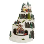 Фигура светодиодная новогодняя  EFIS-S07 композиция Рождество музыка теплый белый свет 3*АА 25*23*34 см | Б0060485 | ЭРА