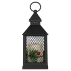 Светильник  ERANY-DF02 новогодний светодиодный Сочельник черный 3*AАA 10*10*23 см | Б0060488 | ЭРА