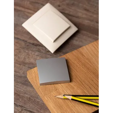 Валенсия лицевая панель выключателя 1-кл. 10А сталь