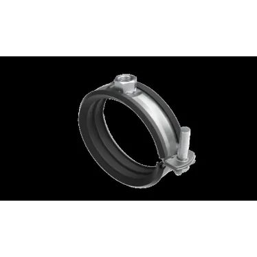 Хомут быстрой фиксации с изоляцией с гайкой М8 для труб d 1''