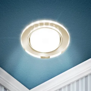 Светильник встраиваемый со светодиодной подсветкой DK LD51 MR GX53 зеркальный