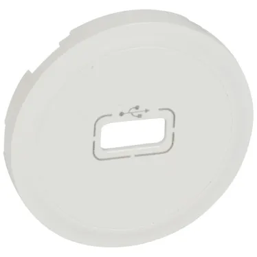 Панель лицевой розетки USB белая